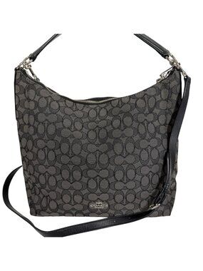 Coach Celeste Signature Jacquard Convertible Hobo Bag F58327 + Strap -No Tag EUC